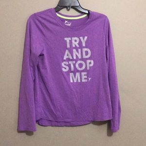 Purple long sleeve tee